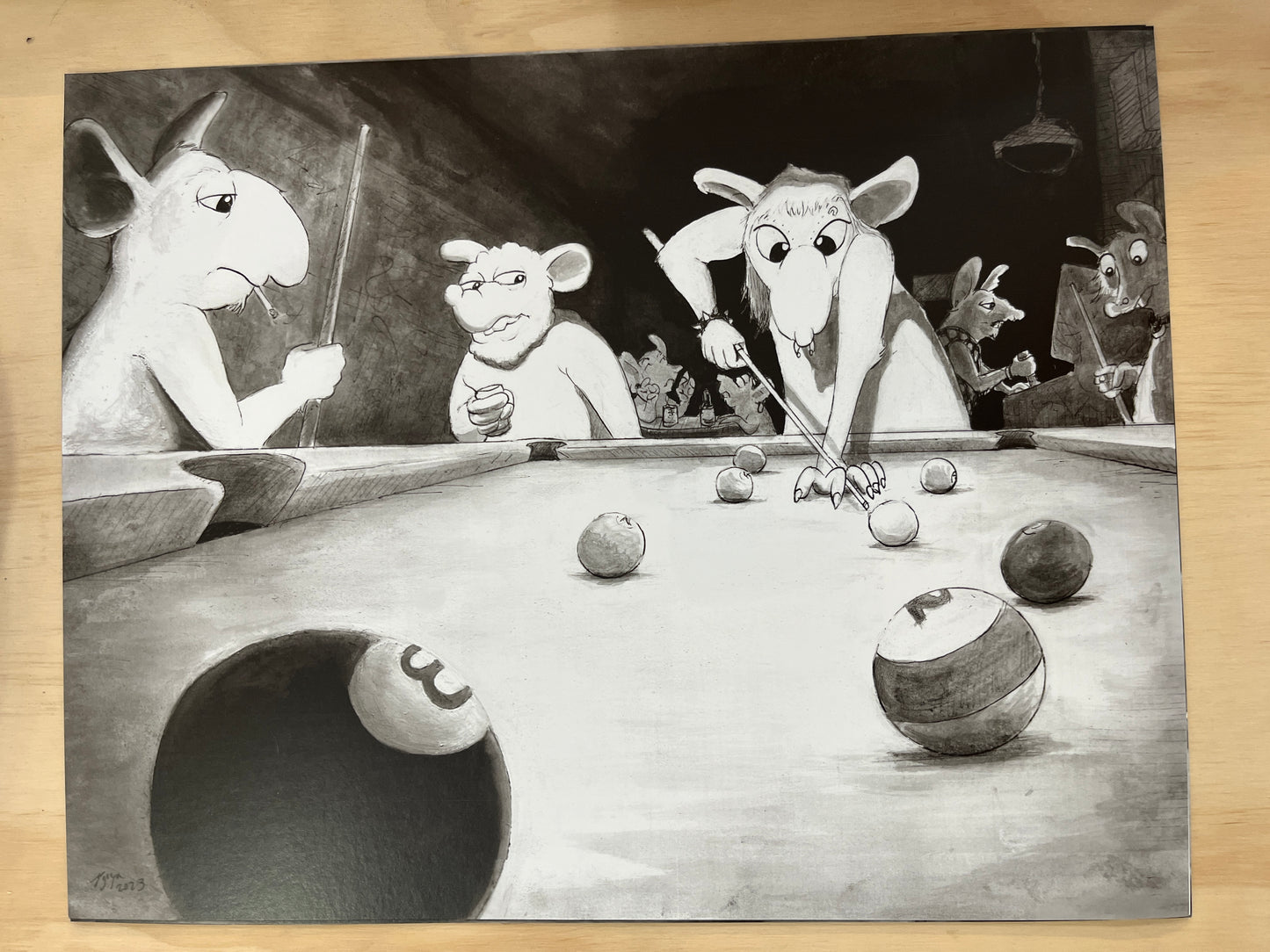 Philip de Goya Rat shooting pool