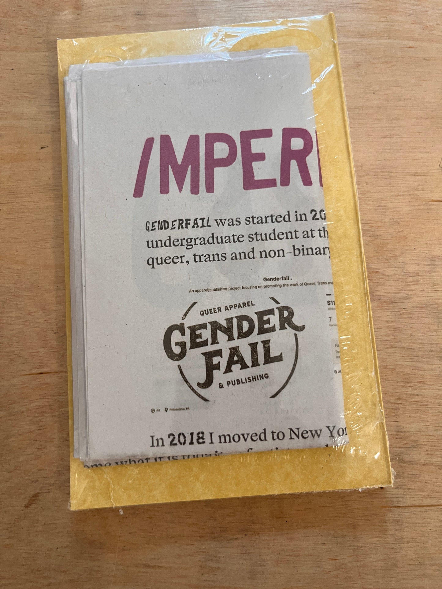 Application As Artwork: GenderFail’s Working Class Guide to Making a Living Off Self Publishing Vol.2