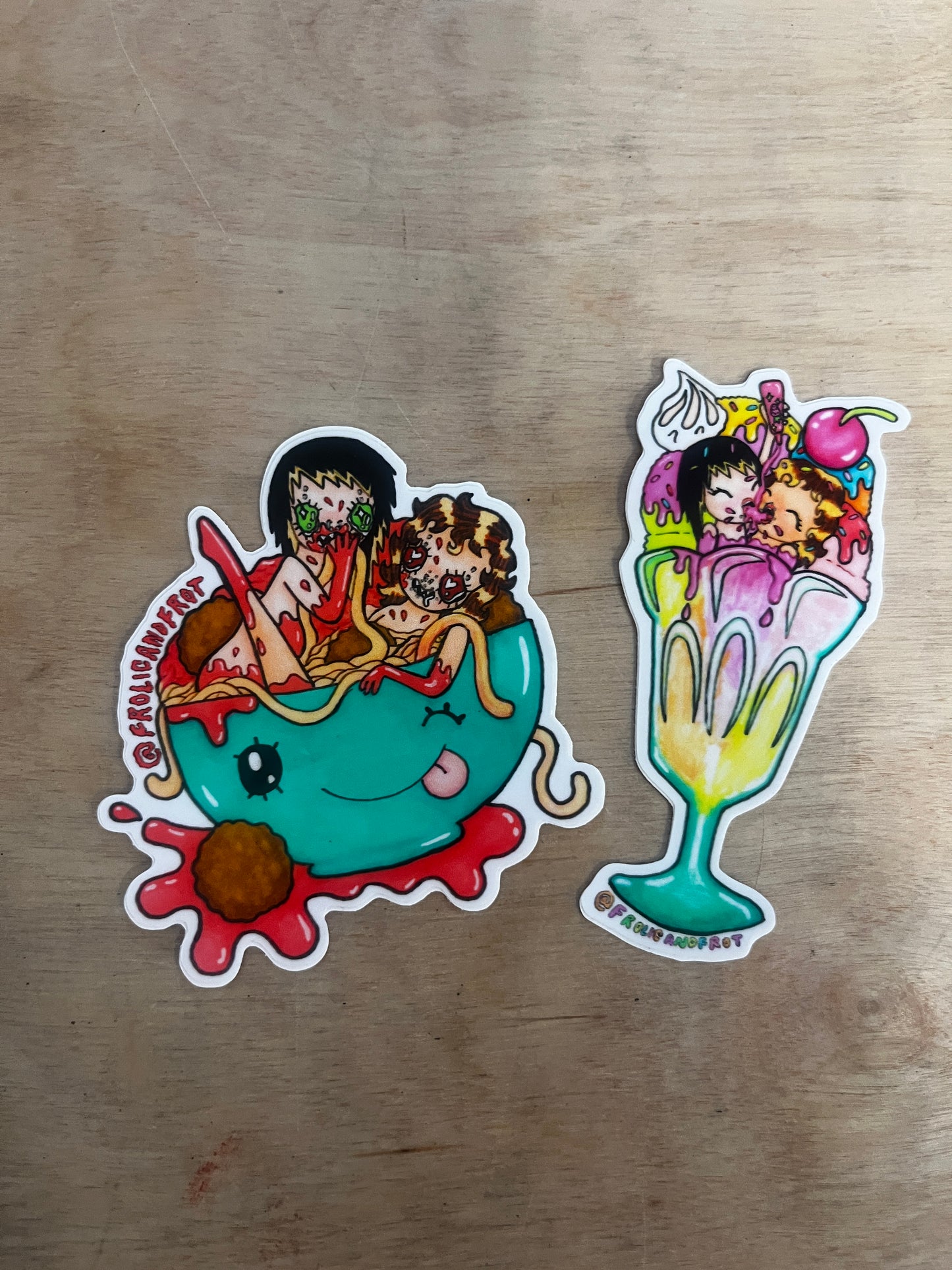 Frolic and Frot Stickers