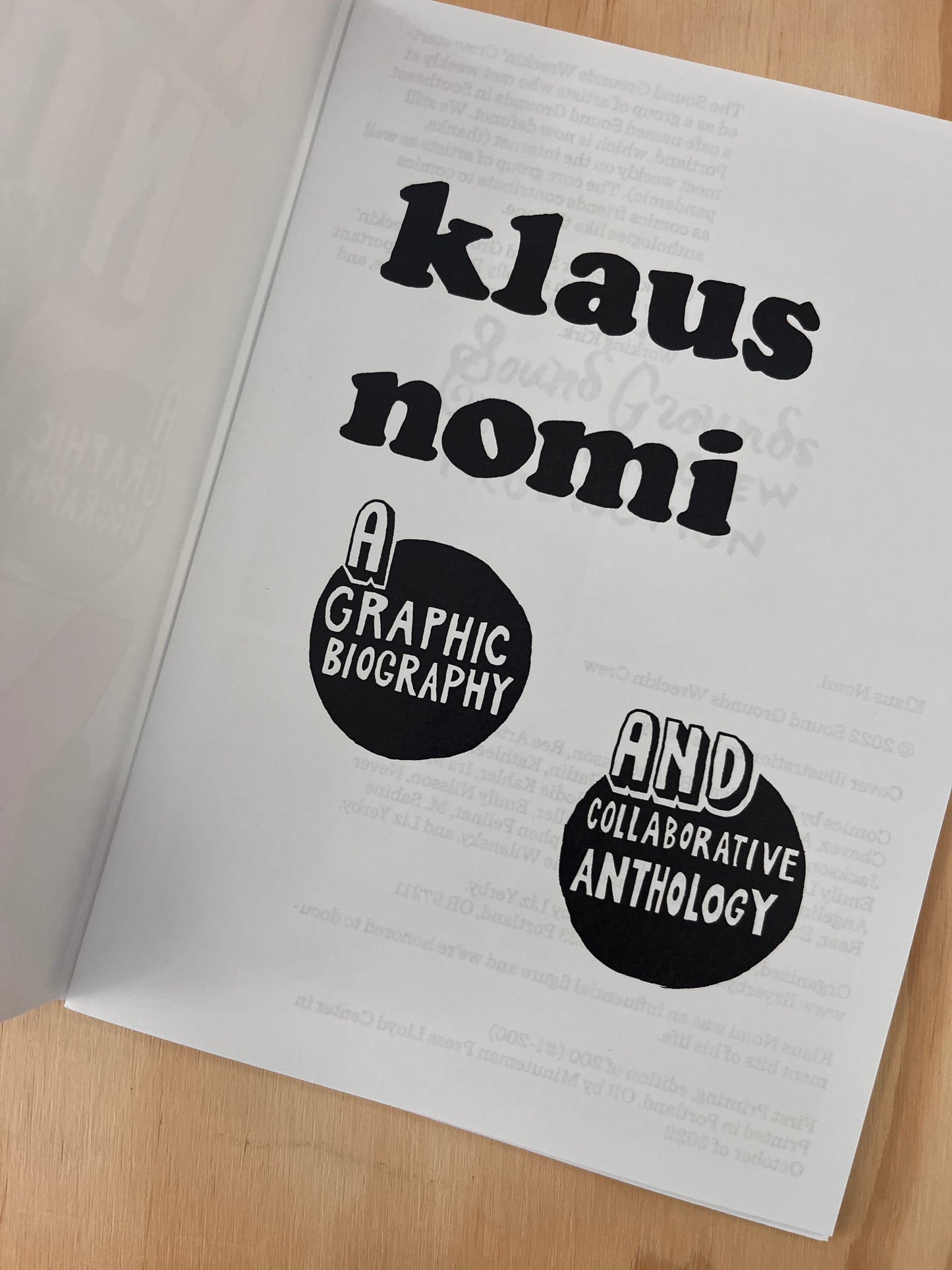 Klaus Nomi: Graphic Biography and Collaborative Anthology