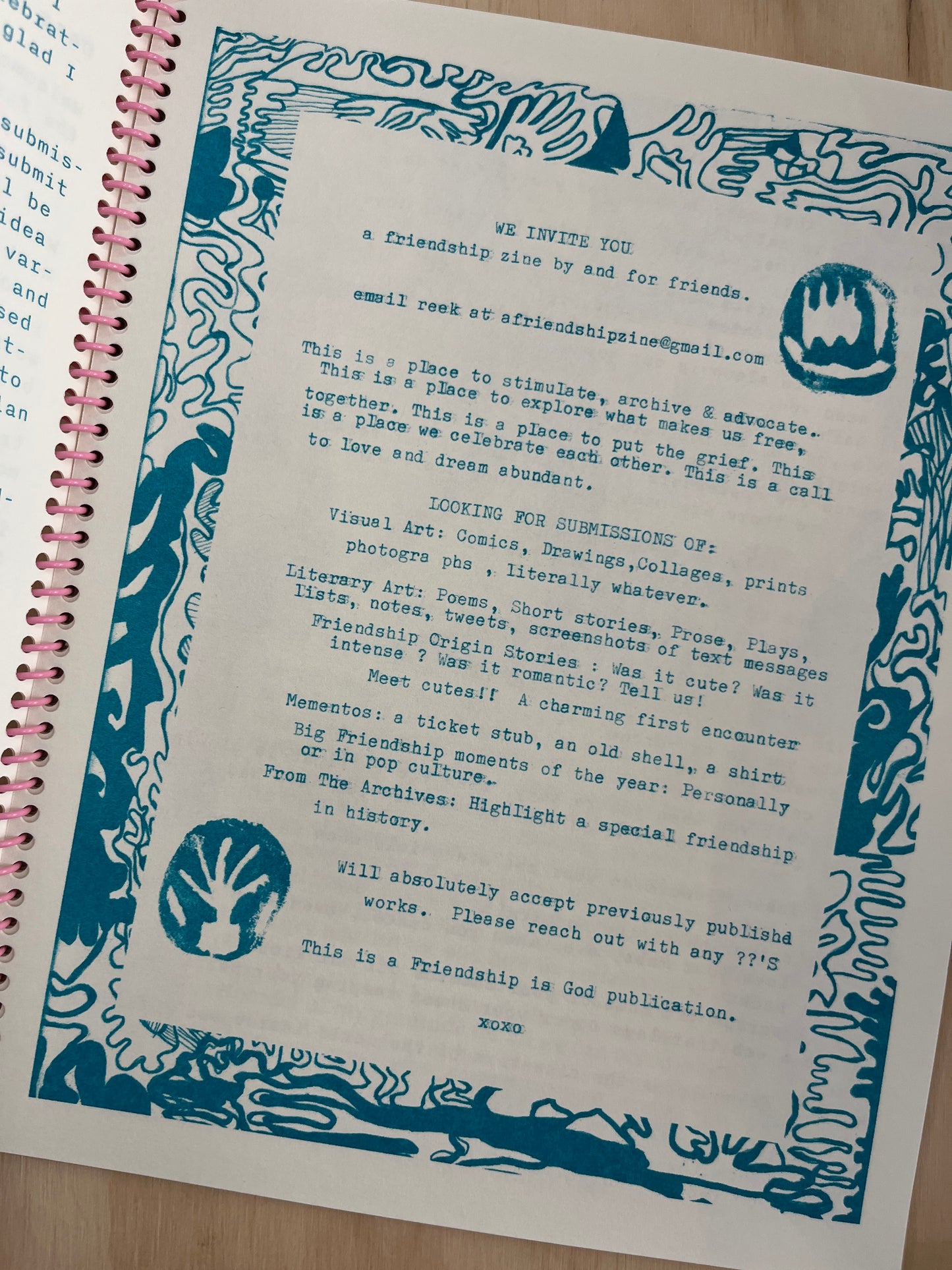 We Invite You: A Friendship Zine
