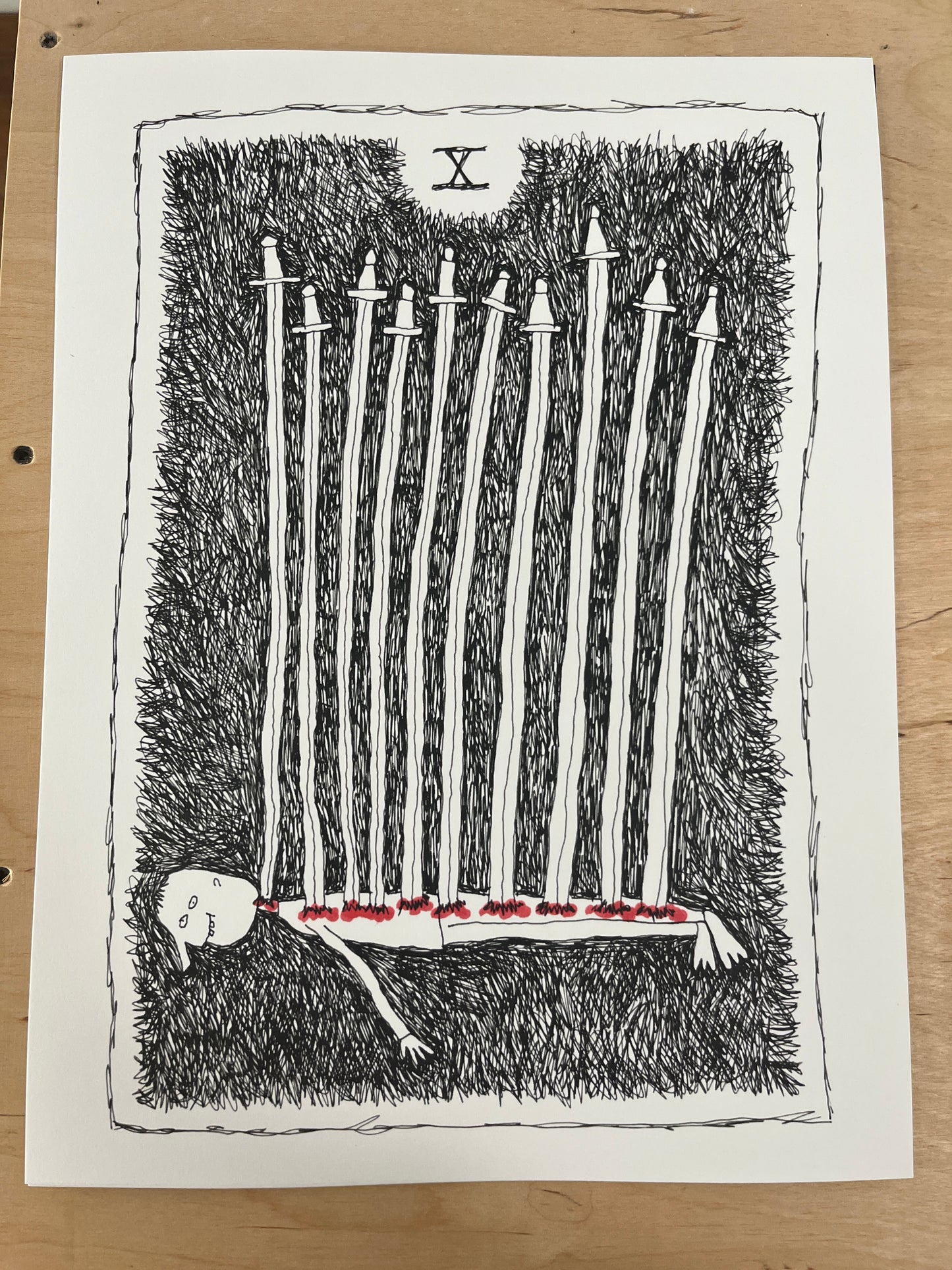 Kelly Egan Print - 10 of Swords