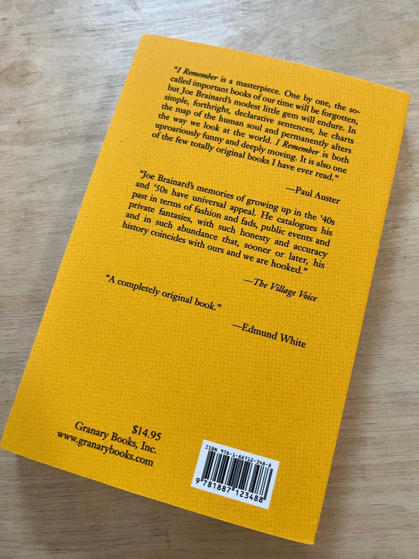 Joe Brainard: I Remember