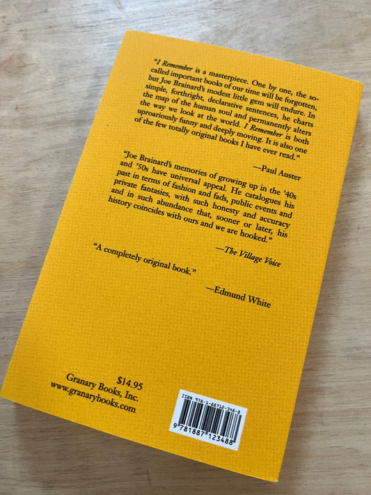 Joe Brainard: I Remember