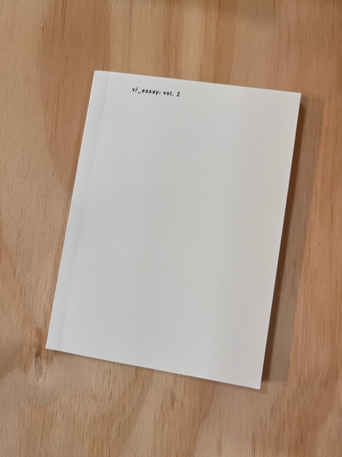 v/ _essays: vol. 1 or 2