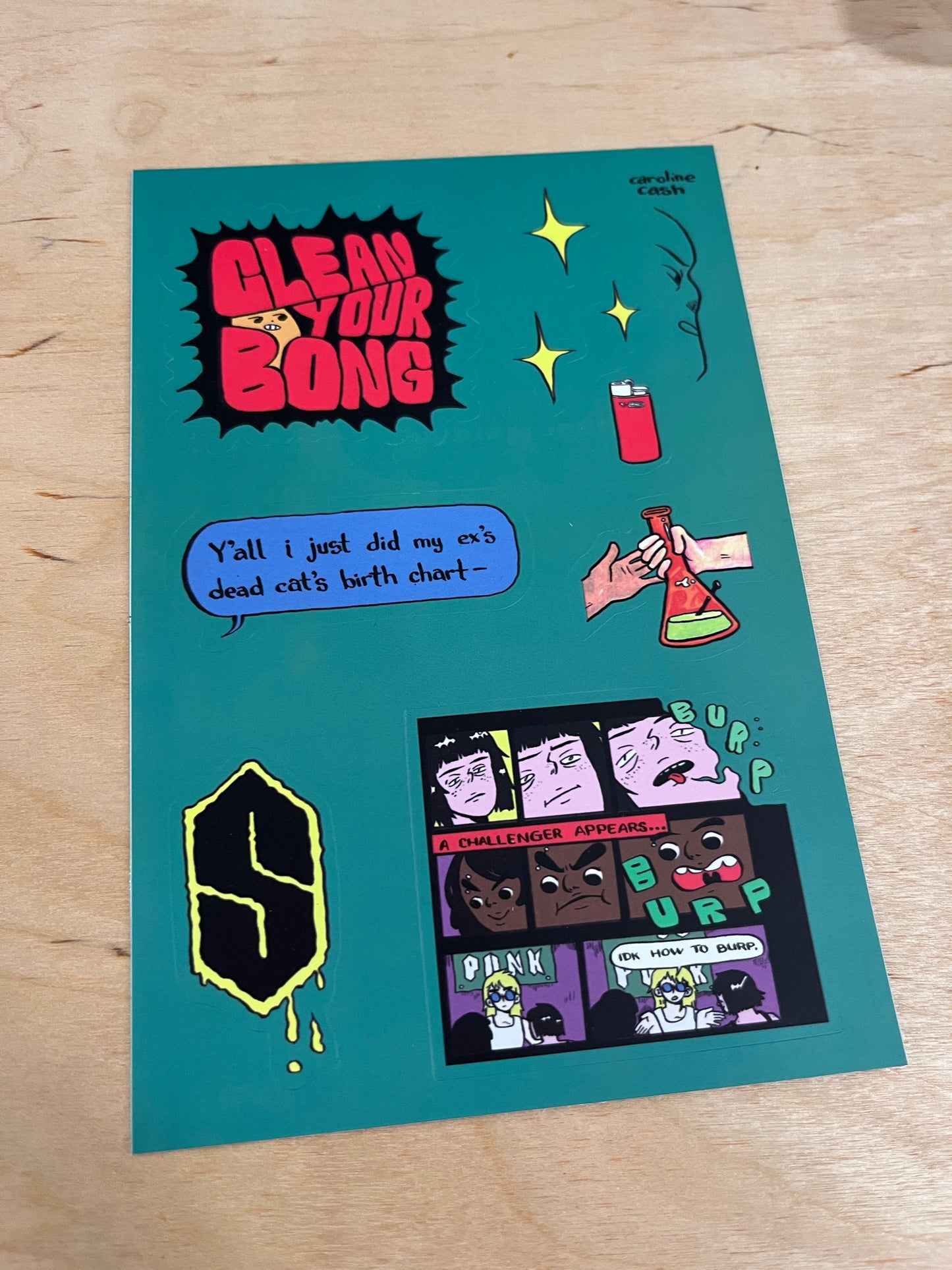 Clean Your Bong Sticker Sheet