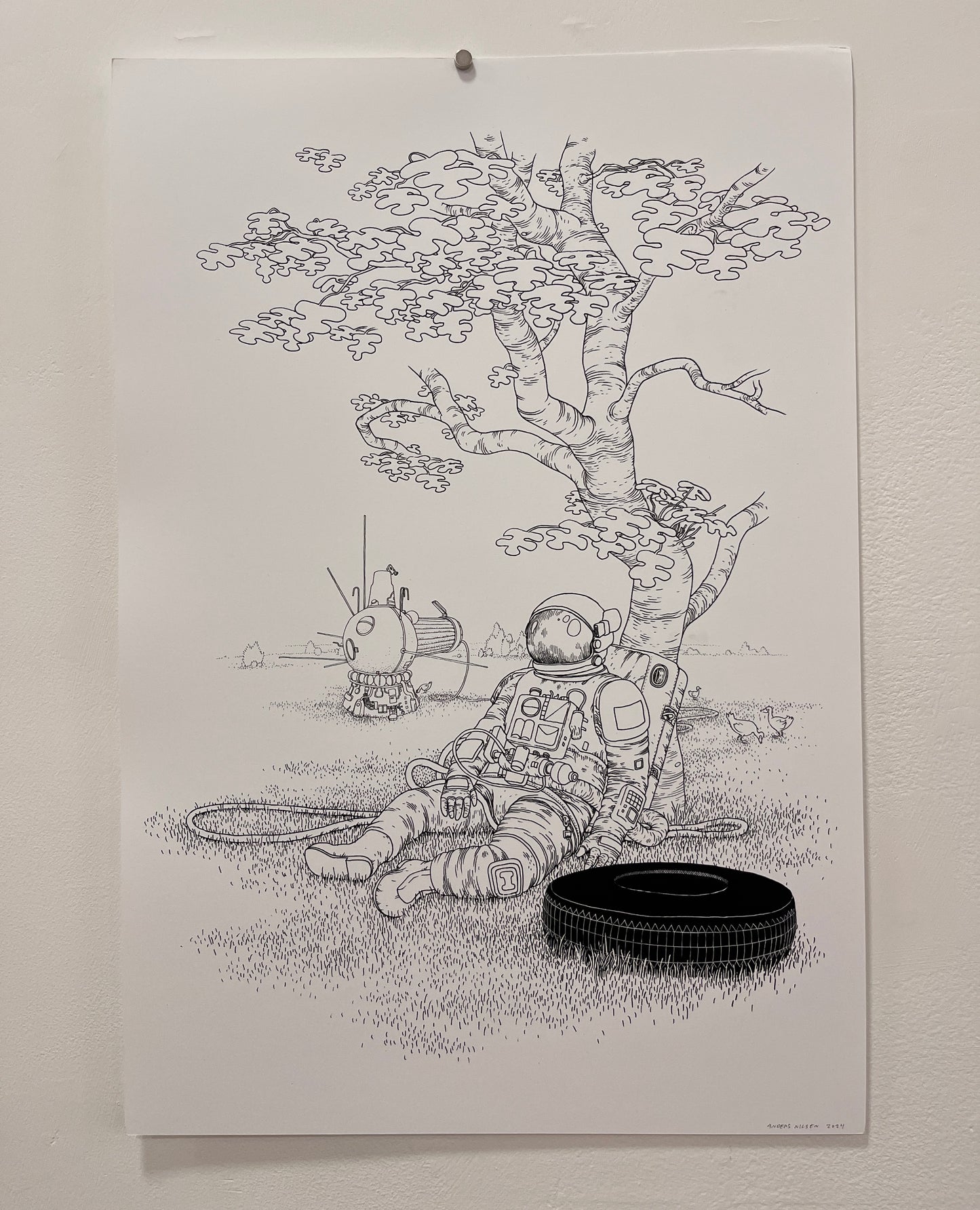 Astronaut with Ducks