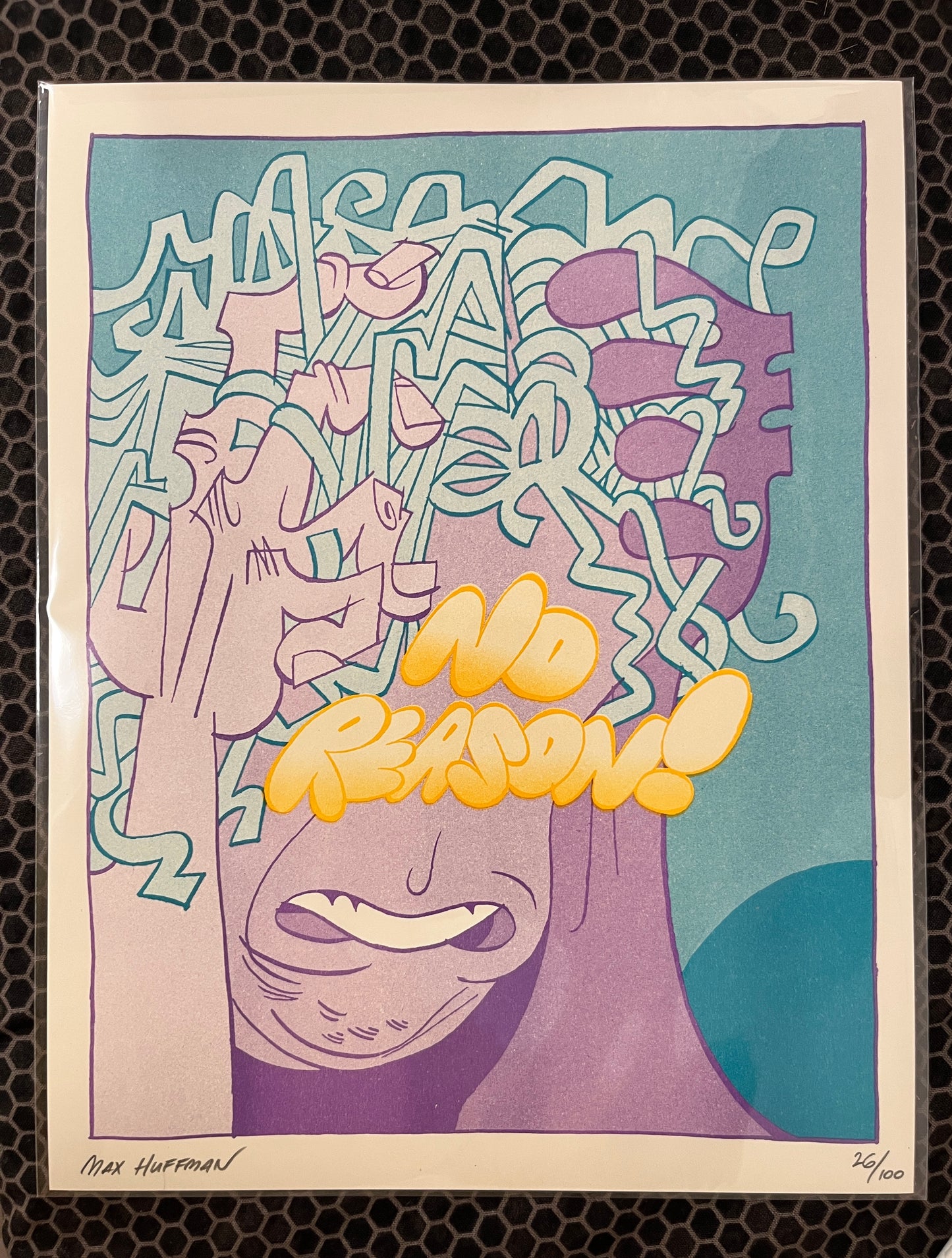 No Reason! Max Huffman riso print