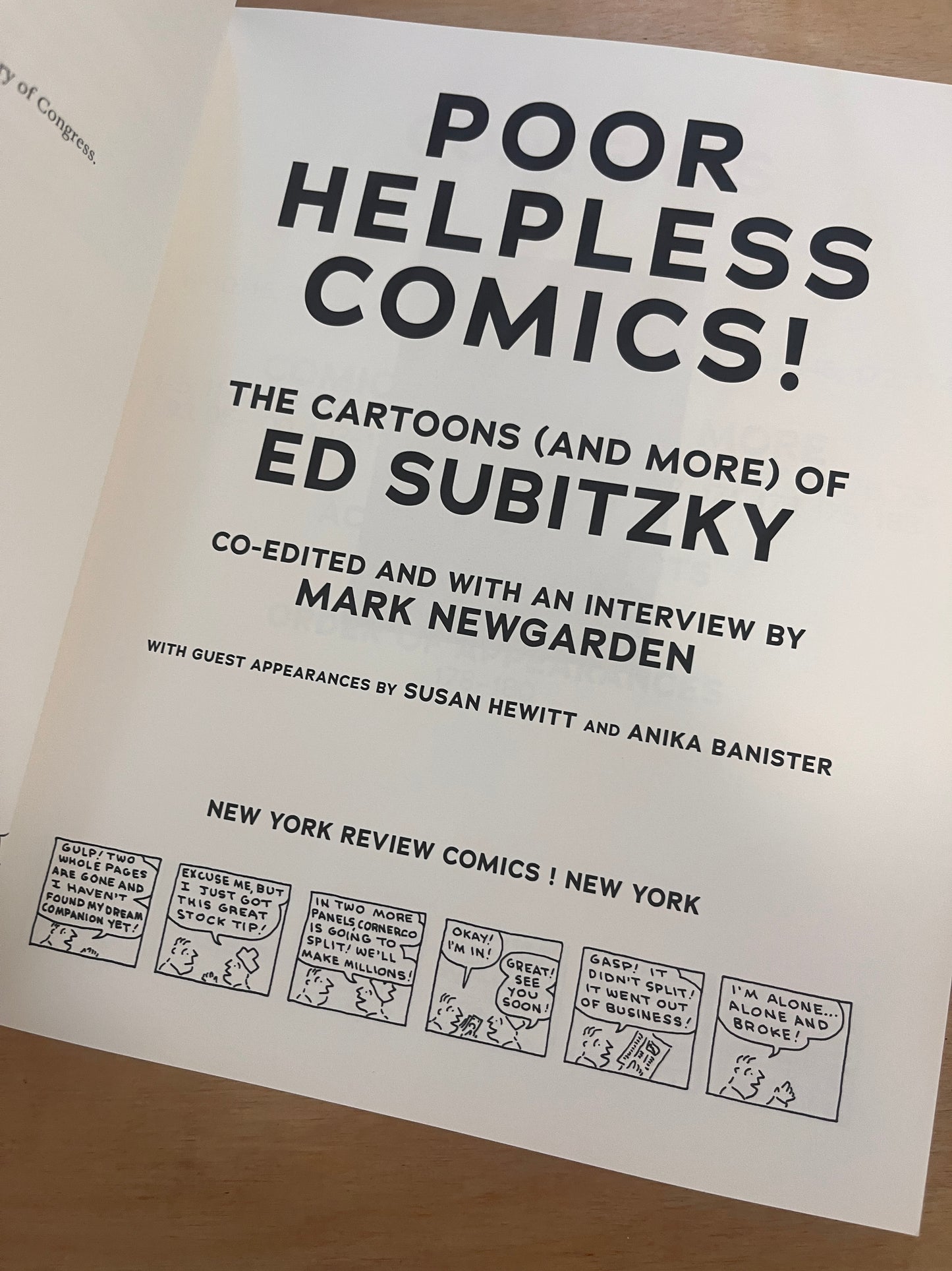 Poor Helpless Comics! The Cartoons (and More) of Ed Subitzky