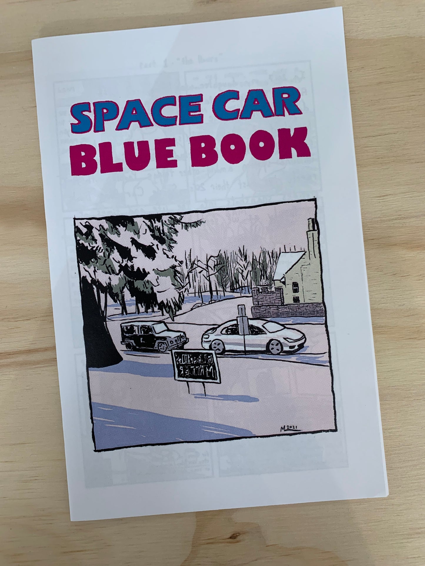 Split Zine: Pants and Other Serious Topics (Houk) + Space Car Blue Book (Liesenfeld)
