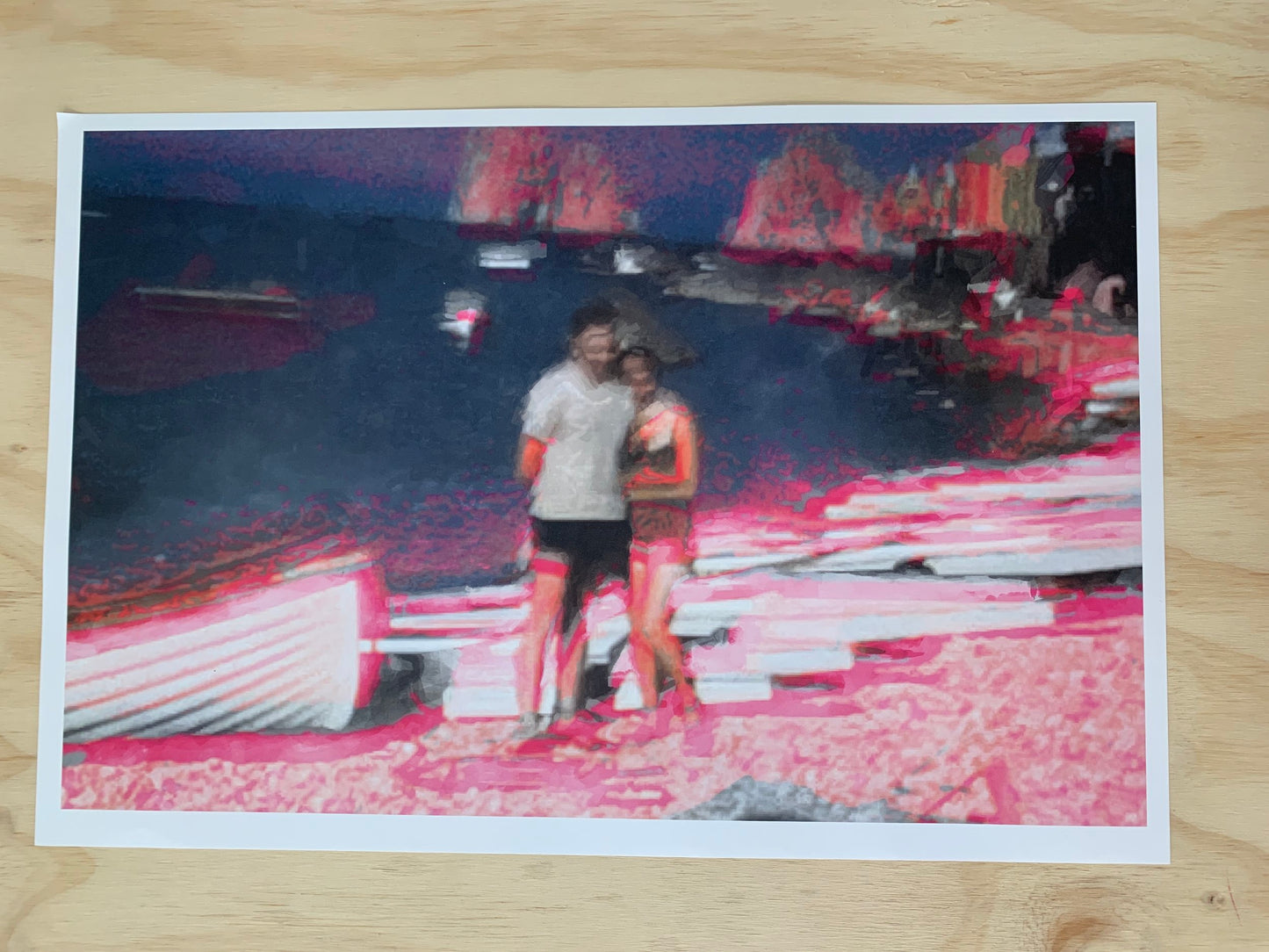 New and Wesley Print (Beach) by John Scott