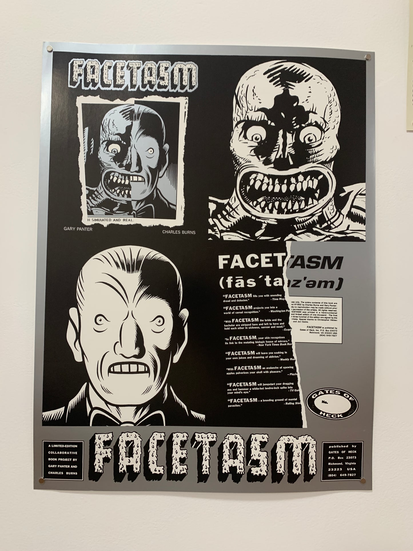 Charles Burns Facetasm Poster