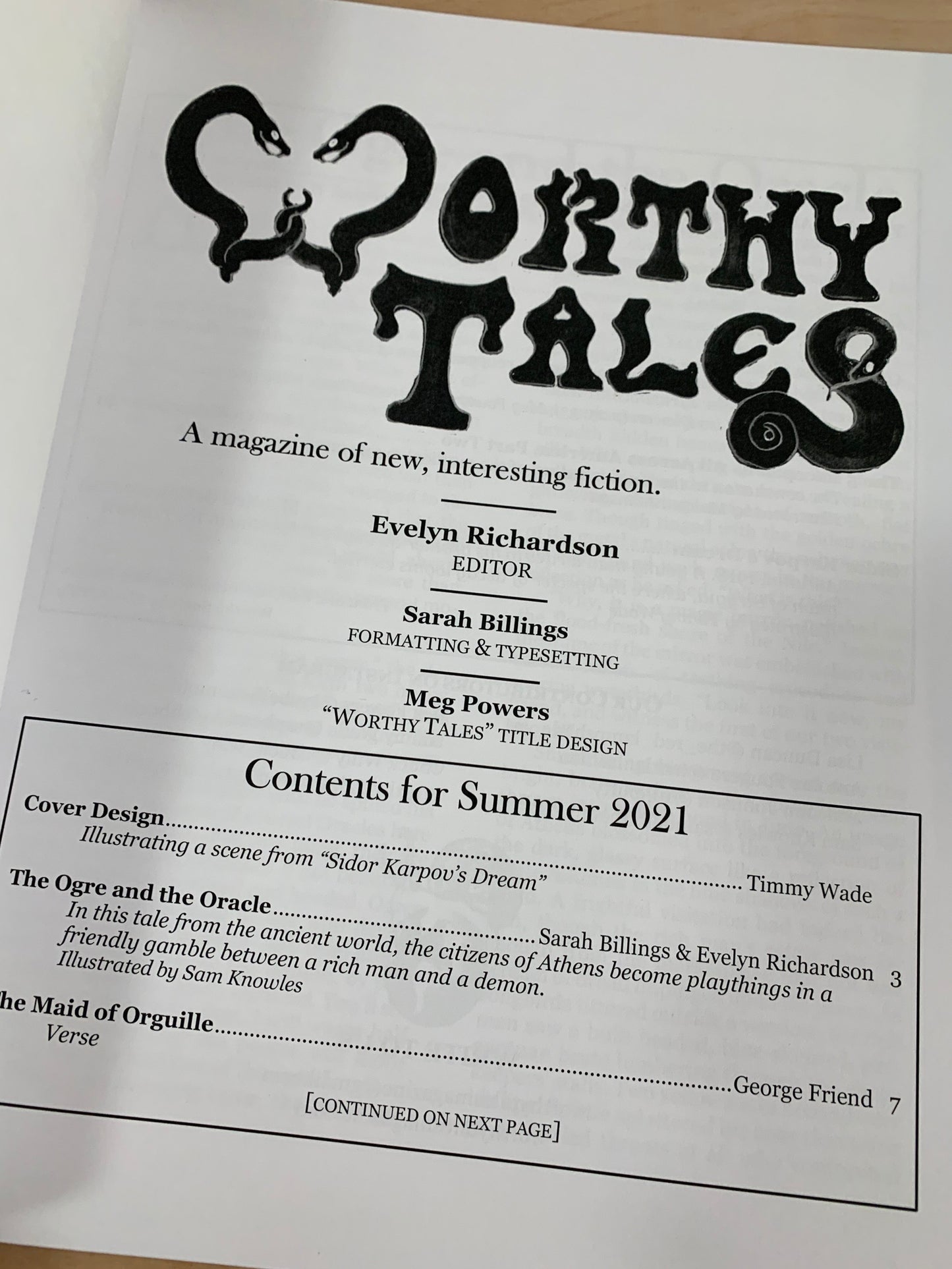 Worthy Tales Issue #4