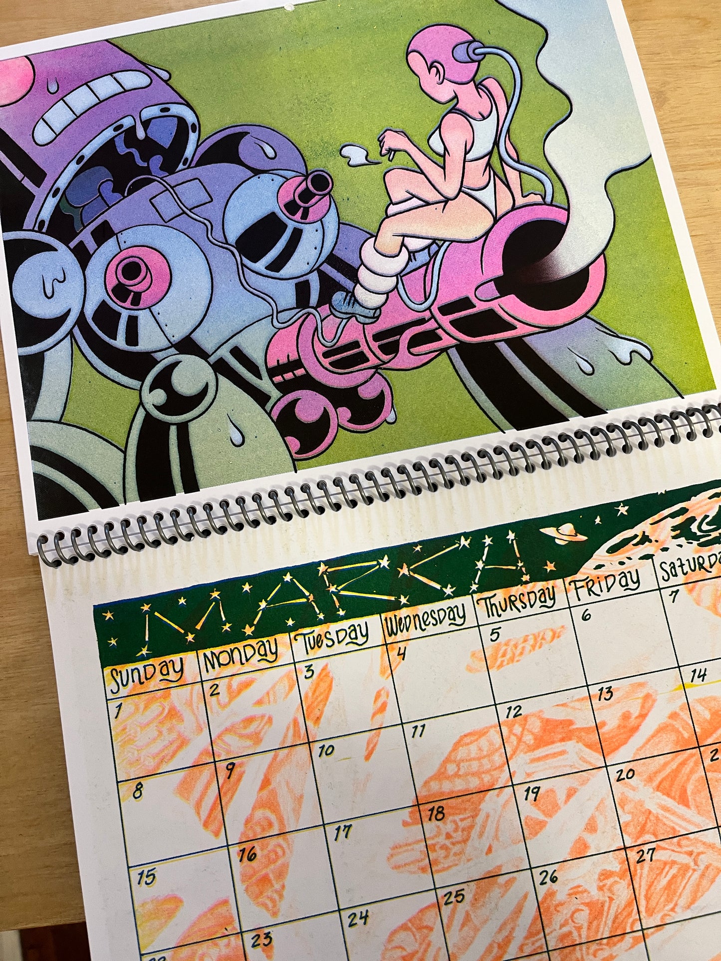 2026 'BIO-MECH' RISO Wall Calendar