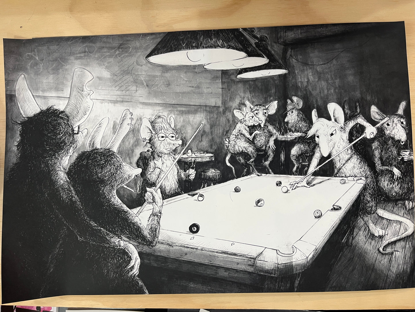 Philip de Goya print Rat Pool Hall