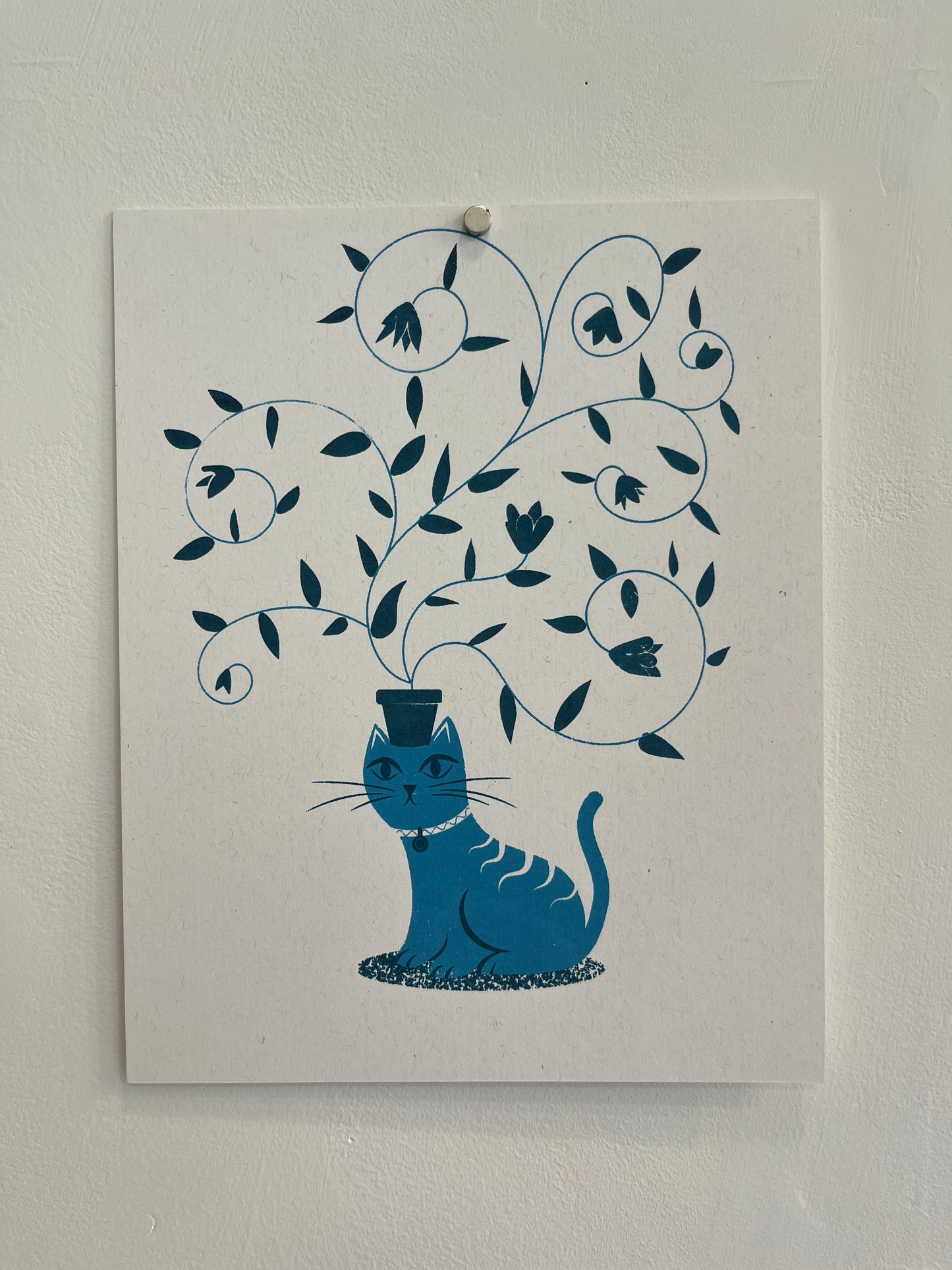 James Olstein Print - Cat Plant