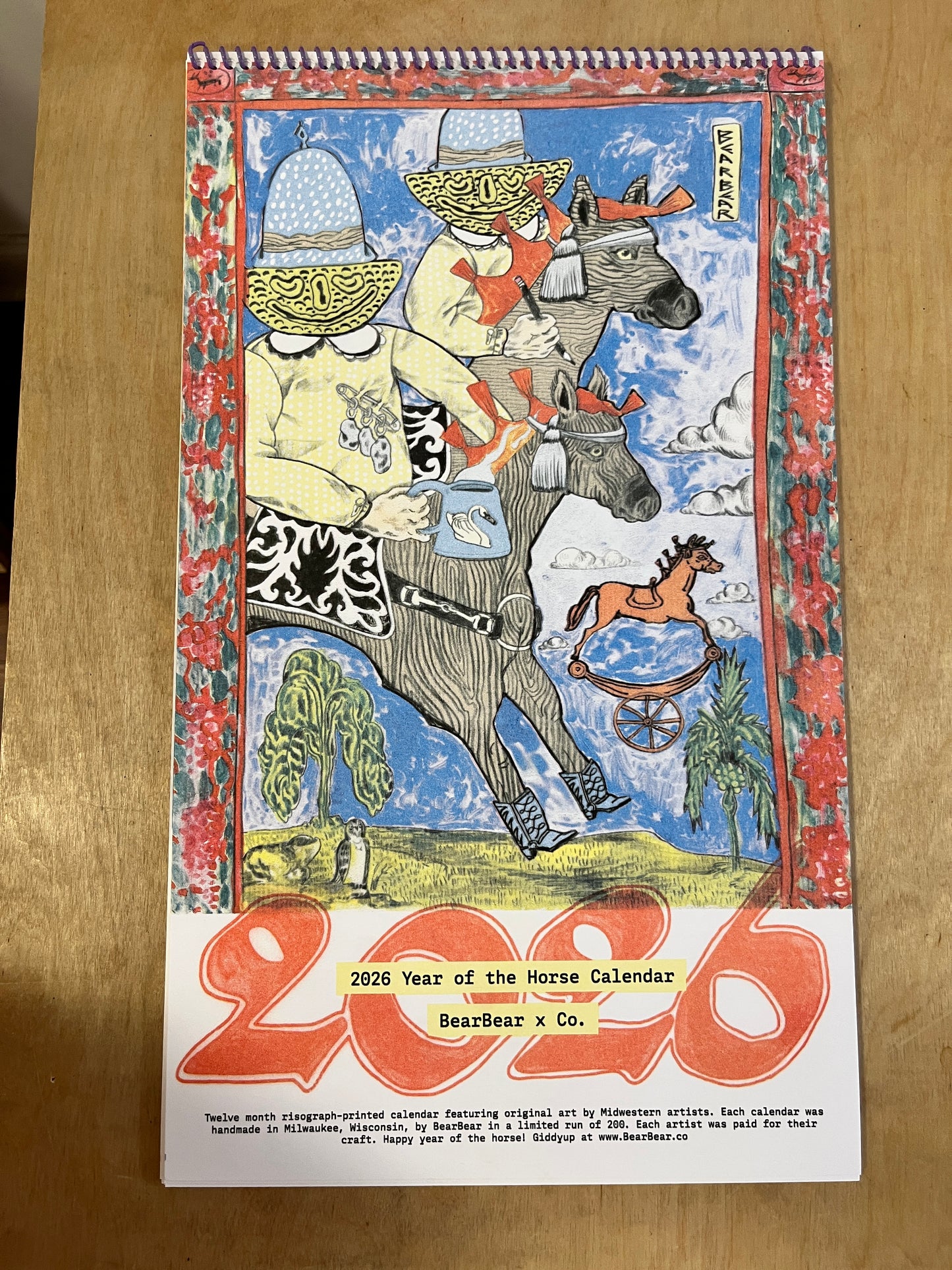 2026 Year of the Horse Riso Calendar