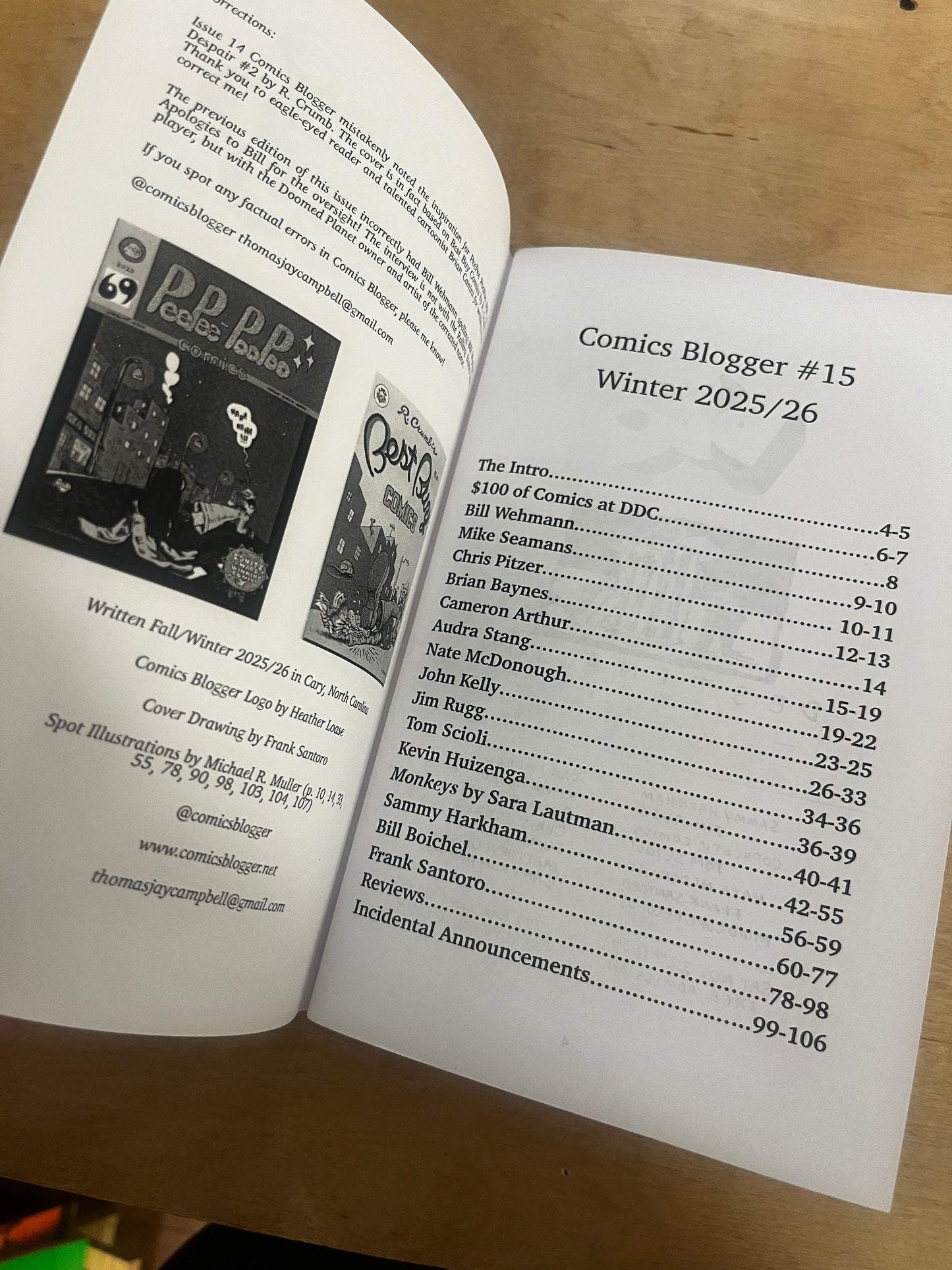Comics Blogger #15 (Frank Santoro, DDC)