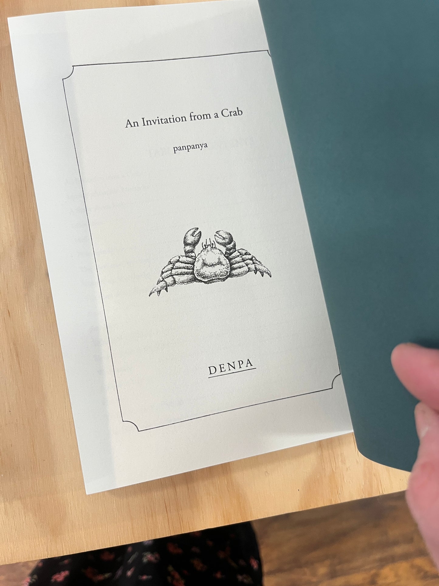 An Invitation from a Crab