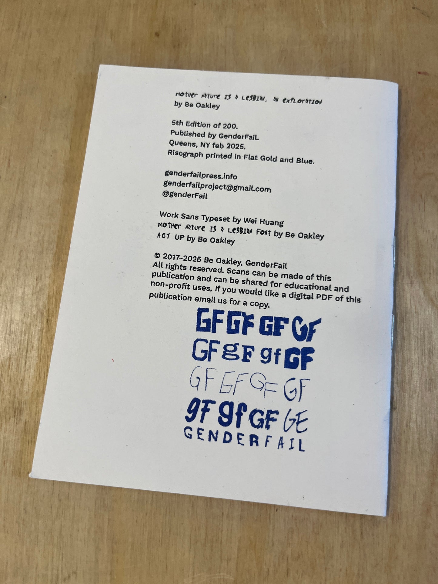 Mother Nature is a Lesbian, An Exploration Zine