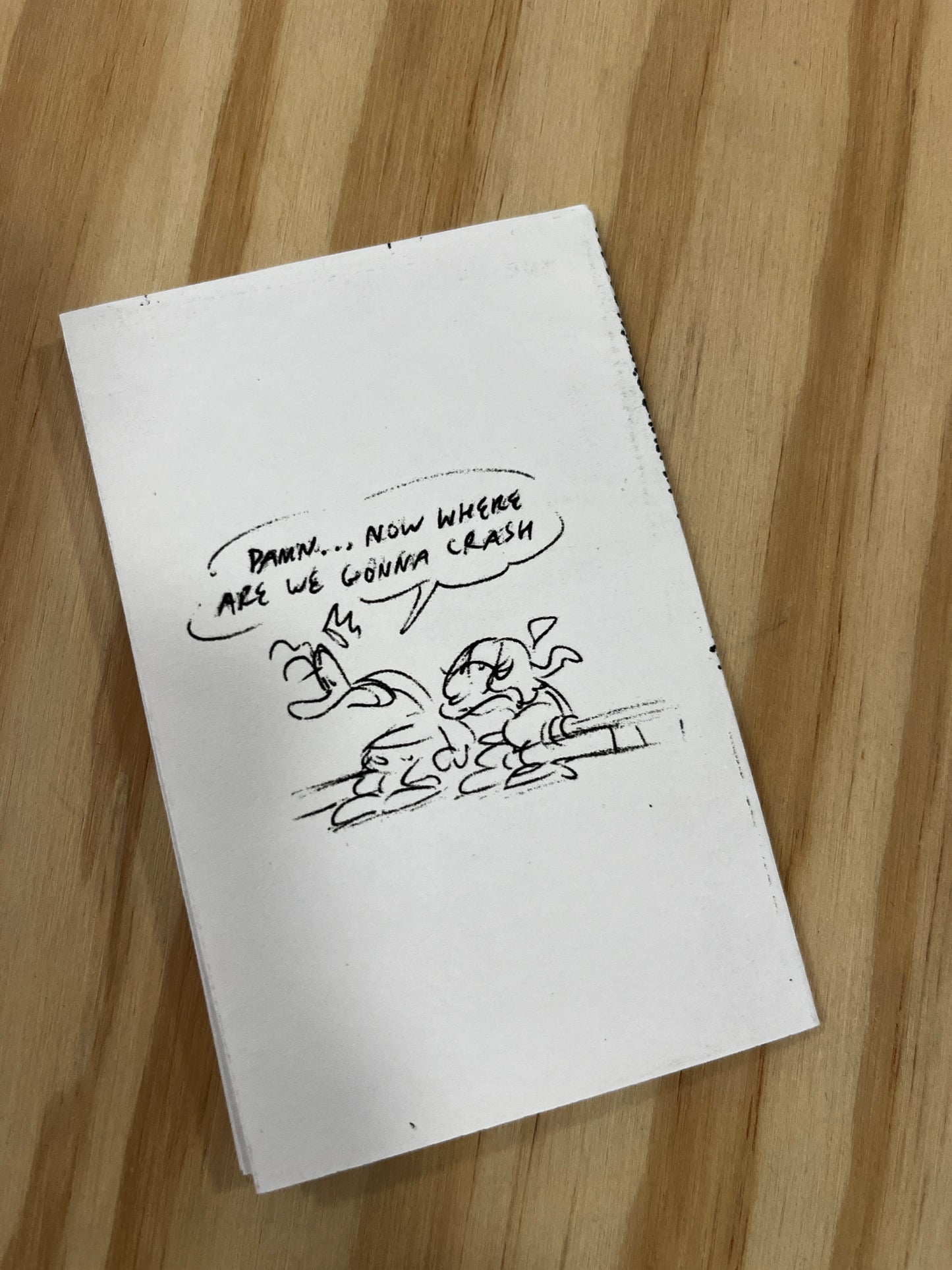 "Dippy & Buttface GET EVICTED!" 3"x4" Ego Trip Comix Zine
