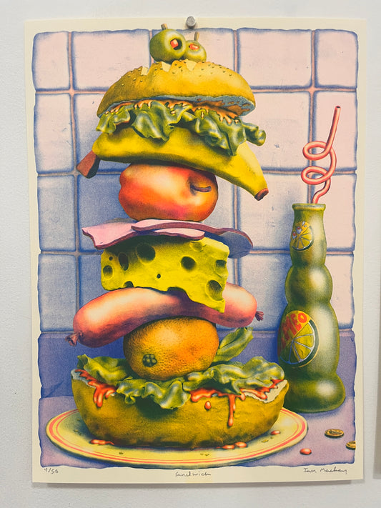 'Sandwich' risograph print