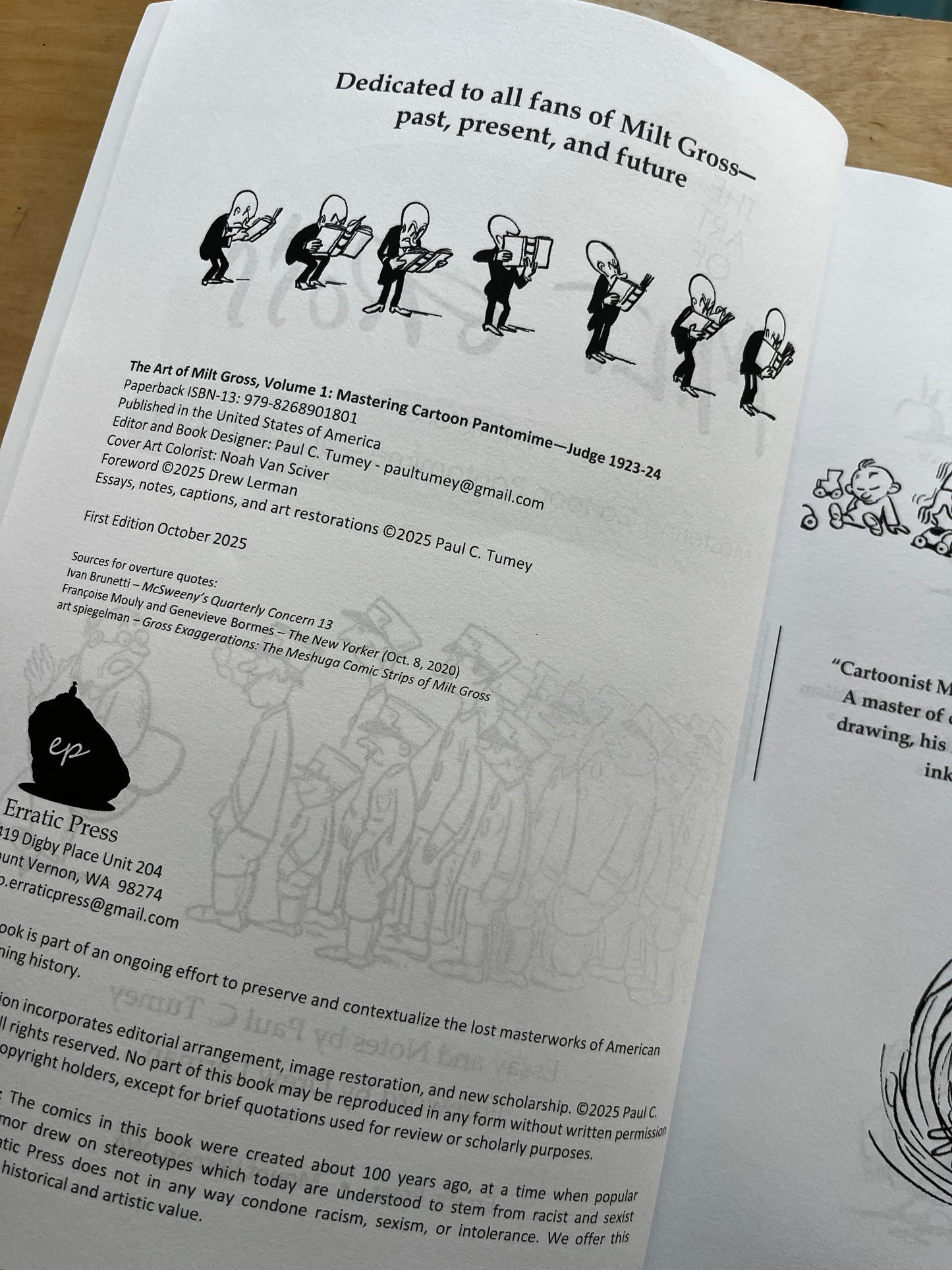 The Art of Milt Gross Vol. One: Mastering Cartoon Pantomime-Judge 1923-24