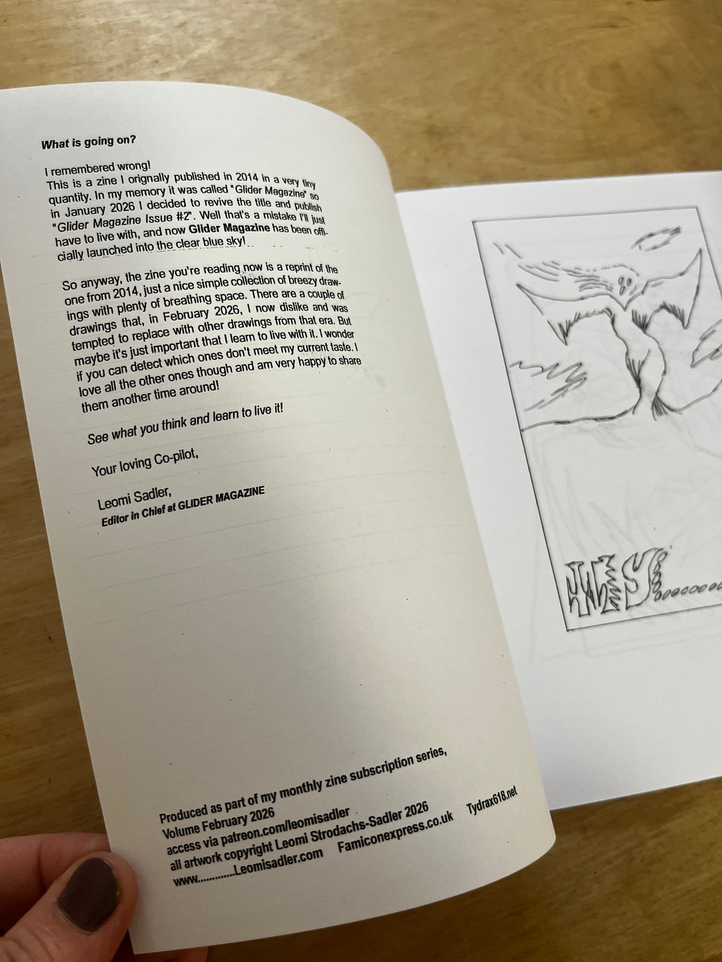 GLIDER MAGAZINE by Leomi Sadler (Feb 2026 Zine)