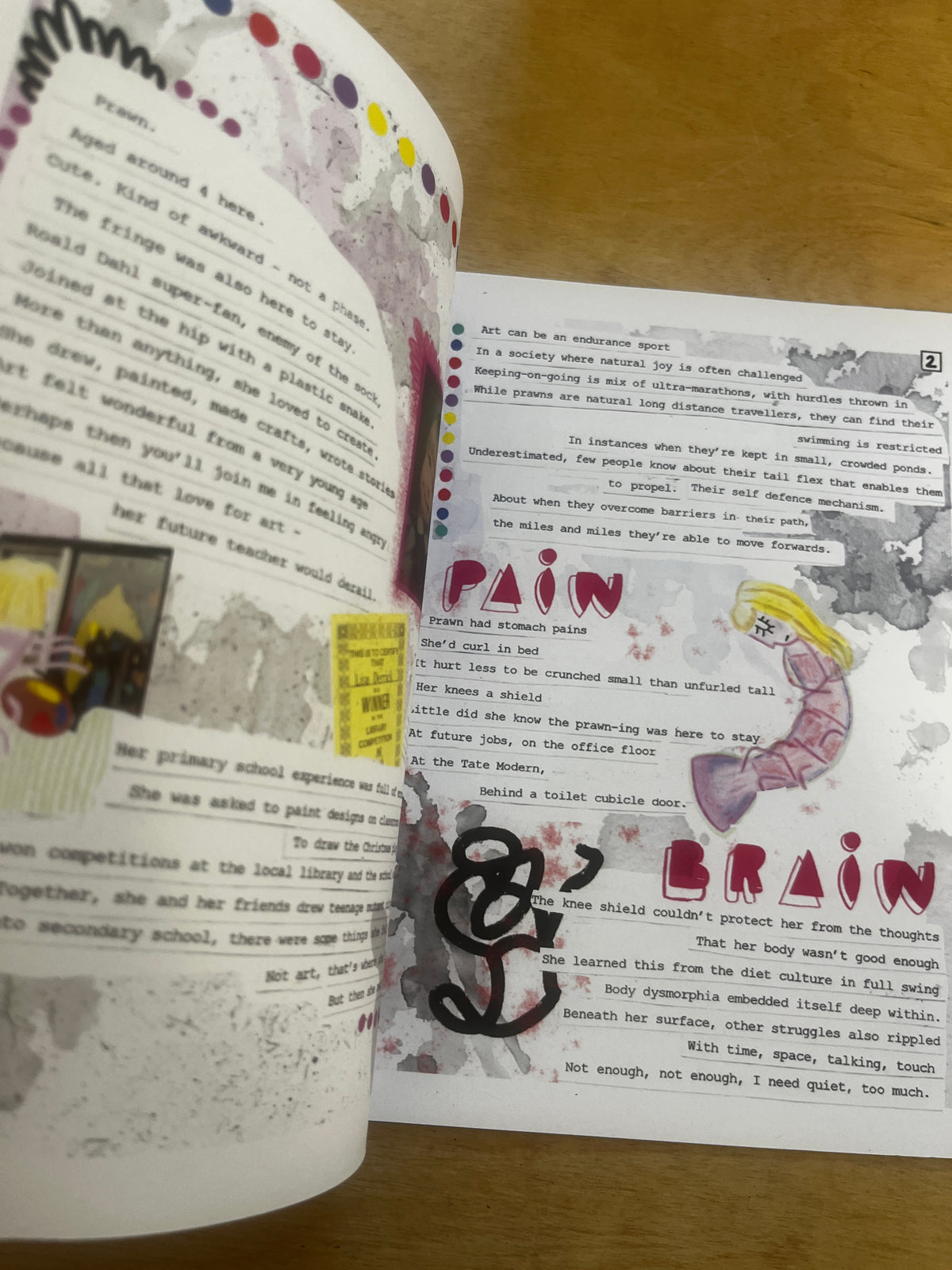 Prawn Zine: Hand-Drawn Comic about a Welsh Prawn's Art Journey