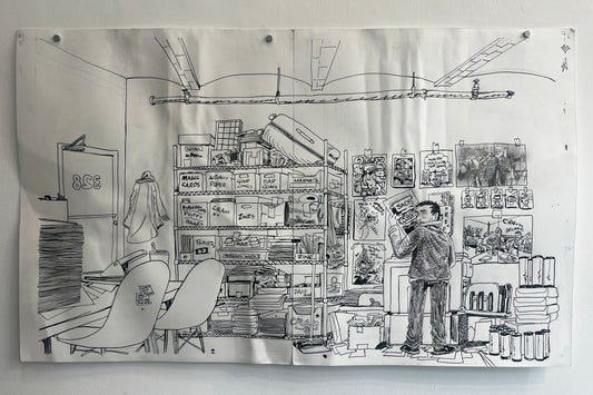 Andrew Alexander Original Art Front and Back cover for "Caught Lookin #1"