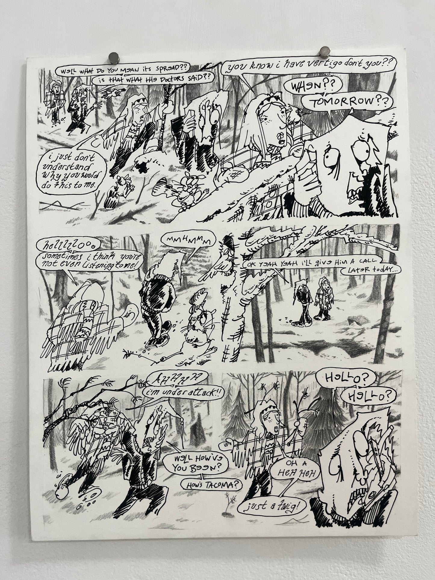 Nick Bunch Original Pages from "The Resurrection of Low Down Coyote"