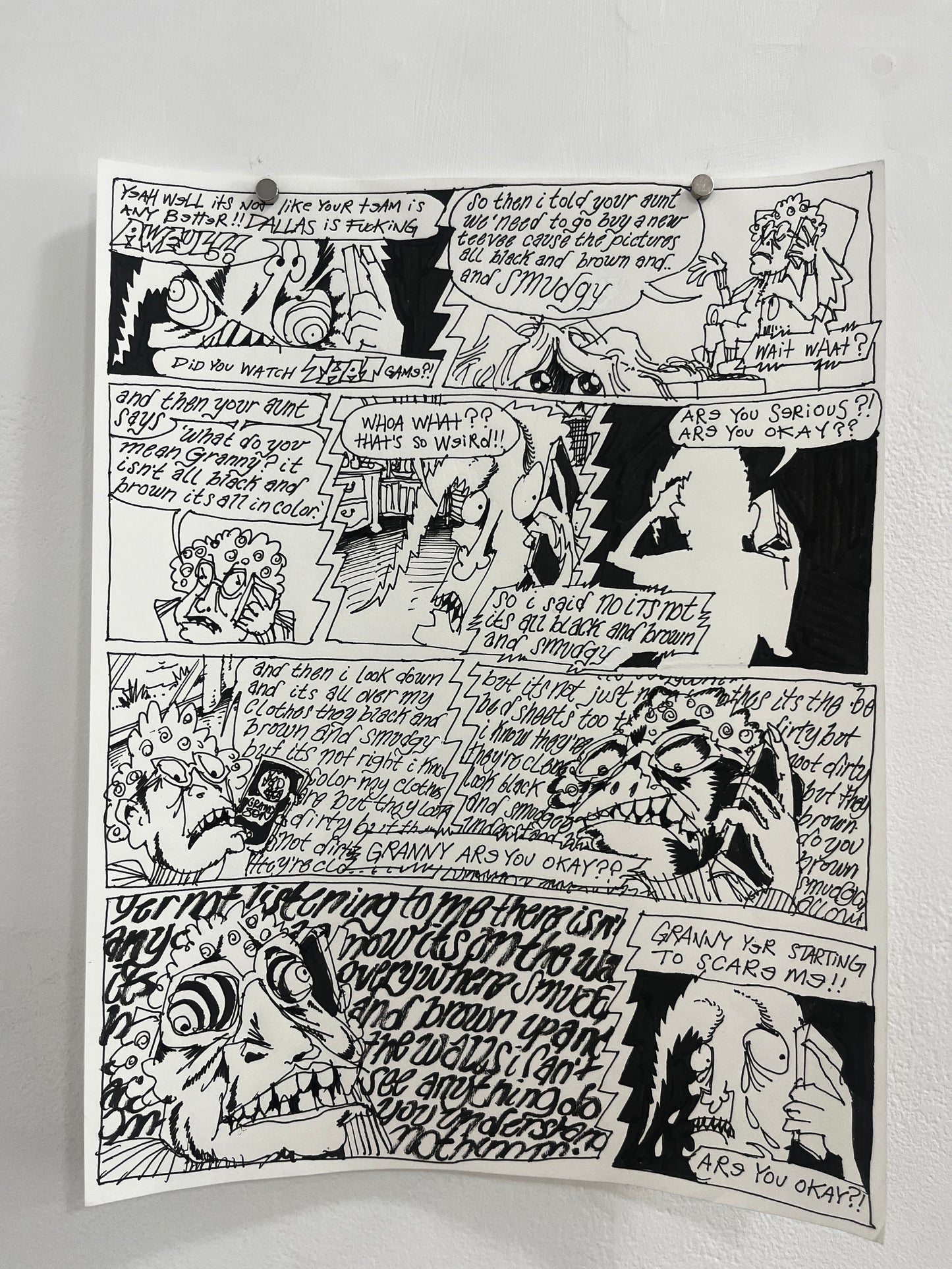Nick Bunch Original Pages from "The Resurrection of Low Down Coyote"