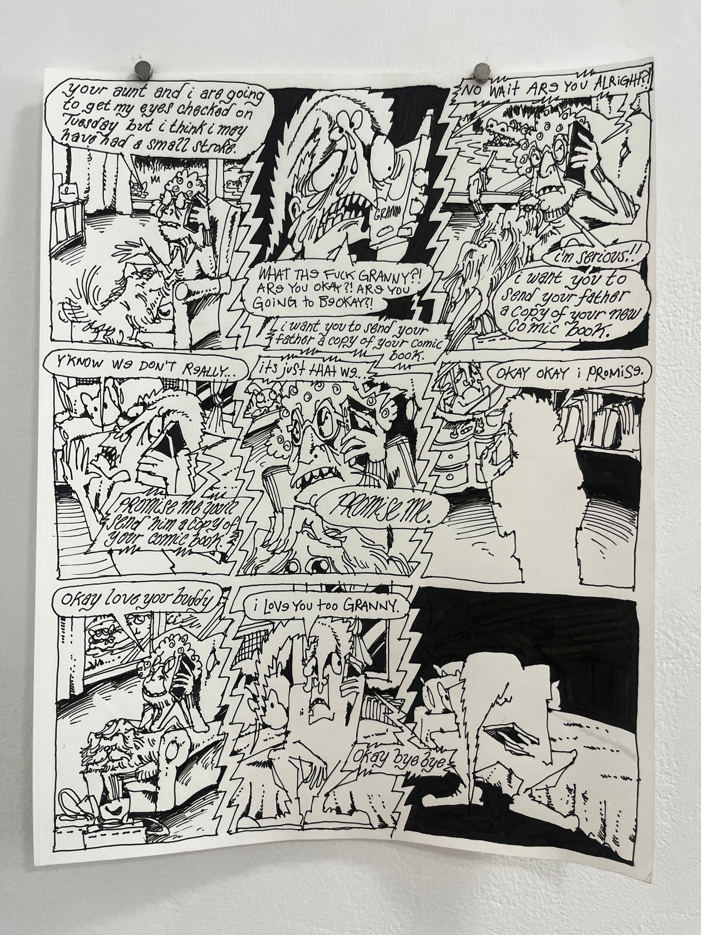 Nick Bunch Original Pages from "The Resurrection of Low Down Coyote"