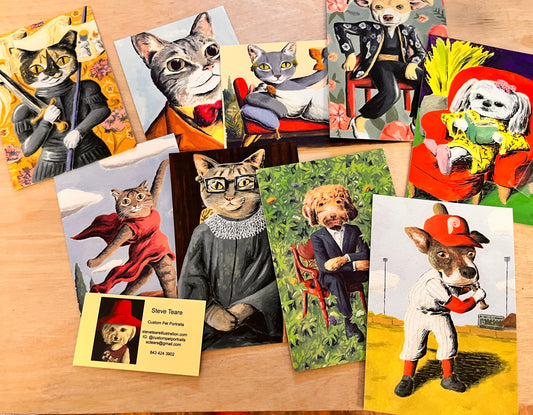 Steve Teare Pet Portraits Postcard Sets