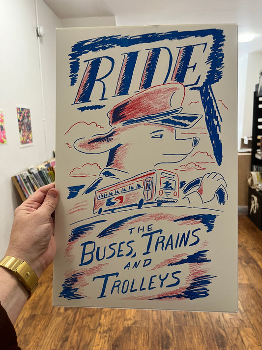 "RIDE" DOG POSTER