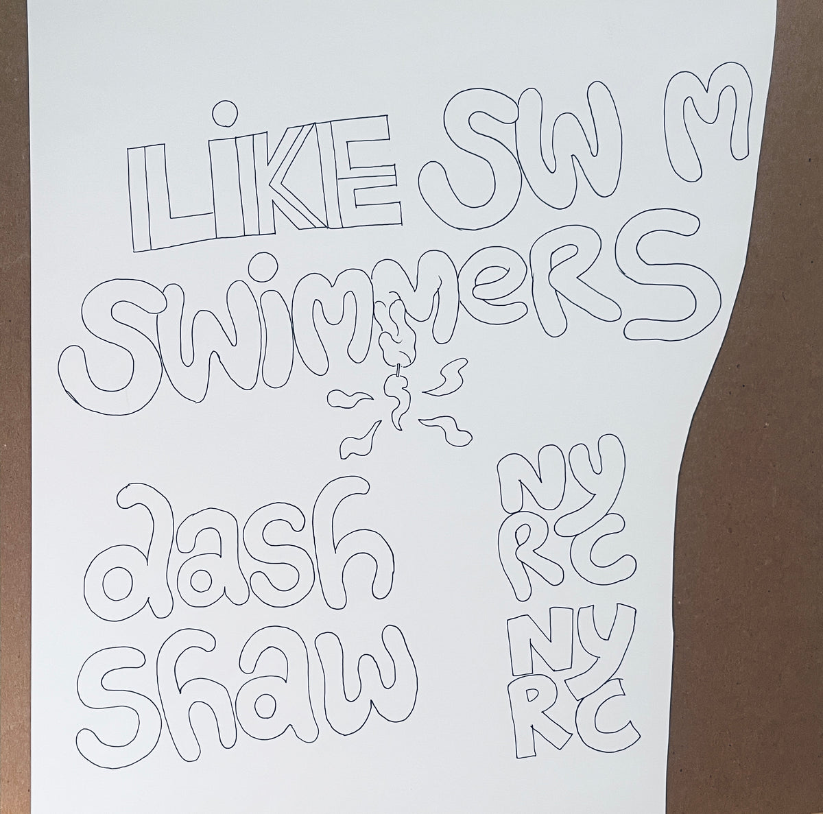DASH SHAW ORIGINAL PAGES FROM LIKE SWIMMERS et. al