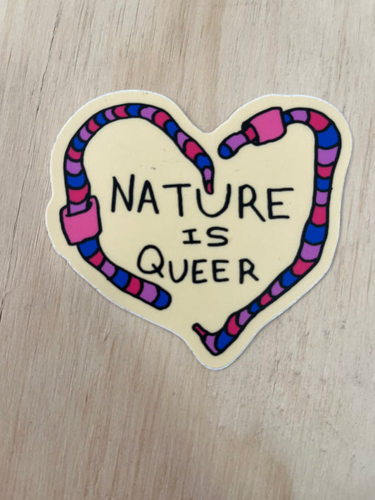 Nature is Queer: Earthworm Sticker